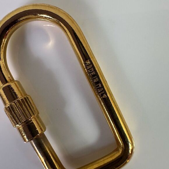 Gucci Vintage Interlocking G Gold Red Green Key Ring Bag Charm - Picture 3 of 6